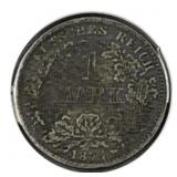1914-A Germany 1 Mark, Imperial Eagle, 90% Silver