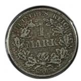 1903-A Germany 1 Mark, Imperial Eagle, 90% Silver