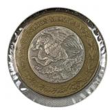 1992 Mexico 10 Nuevos Pesos, .925 Silver Center