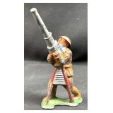 Vintage Metal Anti-Aircraft Machine Gun Soldier