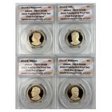 (4) 2013-S Presidential $1 ANACS PR70 DCAM First D