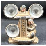 Vintage Metal Aircraft Sound Locator & Crew