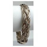 925 Silver Italy Woven Multi-Strand Braided Bracel