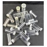 Assorted Plastic Coin Tubes & Proof Set Holder