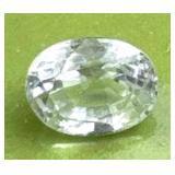0.56 ct Oval-Cut White Sapphire Gemstone