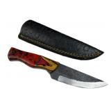 Handmade Steel Fixed Blade Knife w/ Sheath