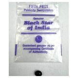 1.6 ct Black Star of India Gemstone