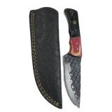 Damascus Steel Fixed Blade Knife w/ Sheath