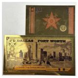 (2) Texas Gold Notes, DFW & Bullion Depository