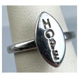 925 Silver Ross Simons Marquise-Shape "HOPE" Rin