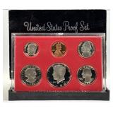 1980 US Proof Coin Set, 6 Coins with SBA Dollar