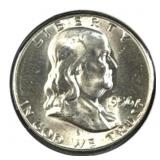 1956 US Franklin Half Dollar, Mint State, Silver