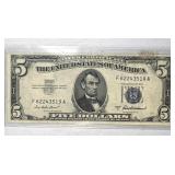 1953A US $5 Silver Certificate, Blue Seal