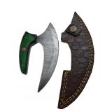 Damascus Steel Fixed Blade Knife w/ Sheath