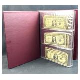 (8) US Silver Certificates in Currency Album