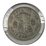 1942 Great Britain Half Crown, .500 Silver