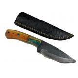 Handmade Steel Fixed Blade Knife w/ Sheath