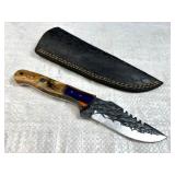 Handmade Steel Fixed Blade Knife w/ Sheath