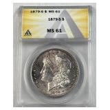 1879-S US Morgan Silver Dollar ANACS MS61