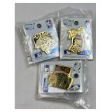 (3) Vintage NBA Pins Jordan, Bird & Magic