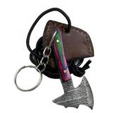 Damascus Steel Fixed Mini Knife w/ Sheath