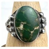 925 Silver Vintage Navajo Cerrillos Turquoise Ring