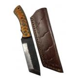 Handmade Steel Fixed Blade Knife w/ Sheath