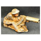 c.1930s Lead Toy Soldier, Machine Gunner, M 28