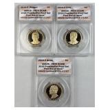 (3) 2016-S Presidential Dollars ANACS PR70 DCAM