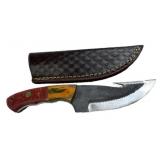 Damascus Steel Fixed Blade Knife w/ Sheath