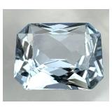 4.73 Carat Light Blue Topaz Emerald Cut
