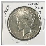 1922 Peace Silver Dollar, US 90% Coin