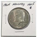 1964 Kennedy Silver Half Dollar, US 90% Coin