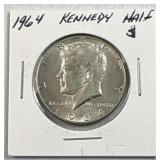 1964 Kennedy Silver Half Dollar, US 90% Coin