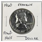 1960 Franklin Silver Proof Half Dollar, 90%