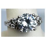 925 Silver Classic Round-Cut Cubic Zirconia Ring