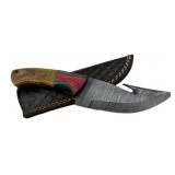 Damascus Steel Fixed Blade Knife w/ Sheath