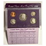 1988 US Proof Coin Set in Original Govt Pkg