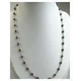 925 Silver Vintage Filigree Station Link Chain Nec