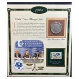 1925-S Peace Silver Dollar & Stamp Panel, US 90%