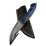 Damascus Steel Fixed Blade Knife w/ Sheath