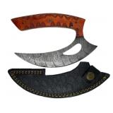 Damascus Steel Fixed Blade Knife w/ Sheath