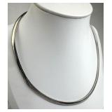 925 Silver Italy 6mm Omega Chain Necklace