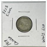 1917 Canada 10 Cents .925 Silver WWI Era