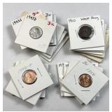 1910-1958 Lincoln Wheat Cents, Many BU