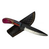 Handmade Steel Fixed Blade Knife w/ Sheath