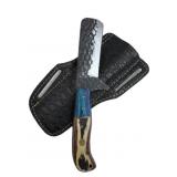 Handmade Steel Fixed Blade Knife w/ Sheath