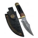 Damascus Steel Fixed Blade Knife w/ Sheath