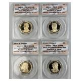 (4) 2015-S Presidential Dollars ANACS PR70 DCAM