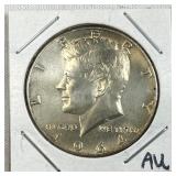 1964 Silver JFK Kennedy Half Dollar 50c 90% AU